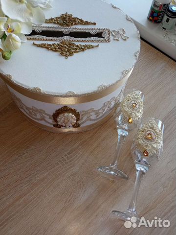 Свадебный набор. Казна + фужеры