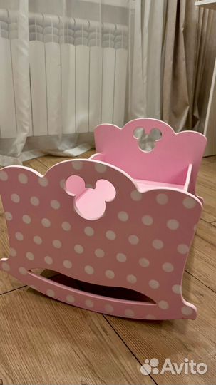 Кроватка для кукол. Дерево, 30х50