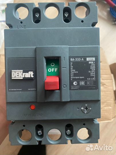 Автоматический выключатель Dekraft ва333-3P-0125A