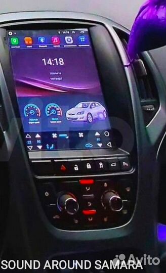 Opel Astra J Android магнитола стиль Tesla