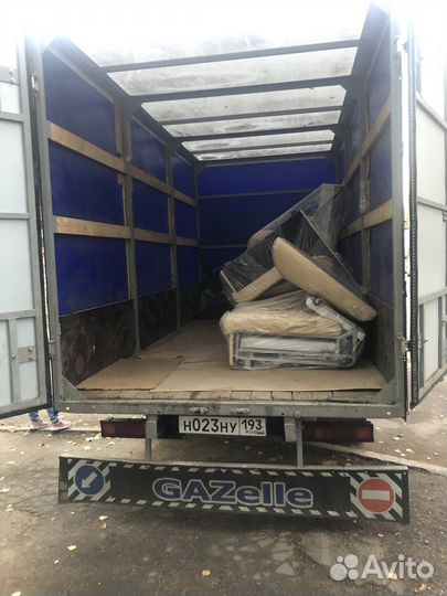 Грузоперевозки газель 4 метра 18 куб, грузчики