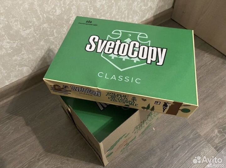 Бумага белая А4 Svetocopy, снегурочка и другие