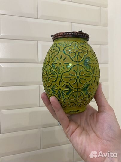 Подсвечники из цветного стекла