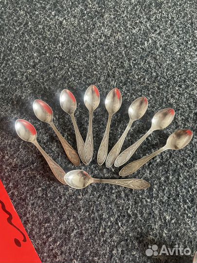 Мельхиор. Ложки кофейные, чайные, столовые