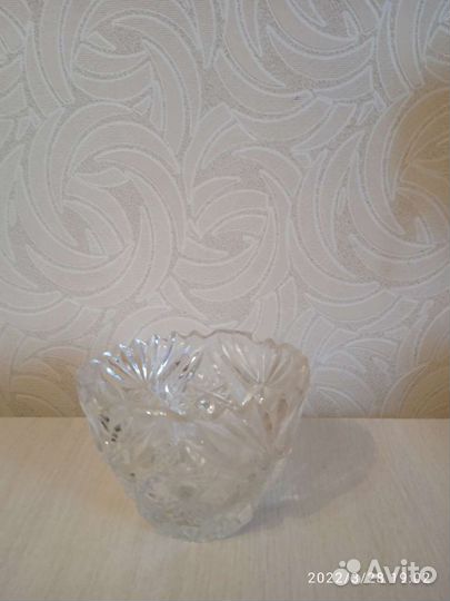 Ваза конфетница хрусталь