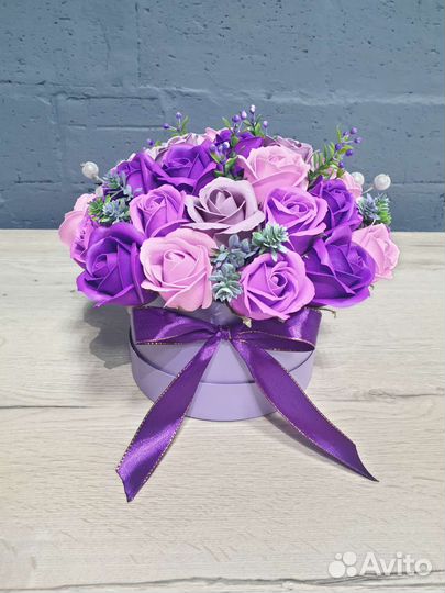 Букет цветов из мыльных роз