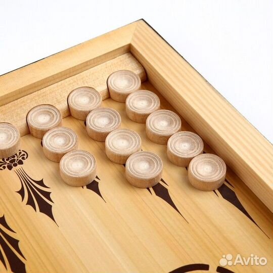 Нарды 'Корабль', деревянная доска 40 x 40 см, с по