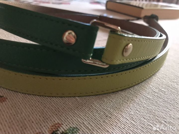 Двойной Кожаный Зеленый Ремень Askent