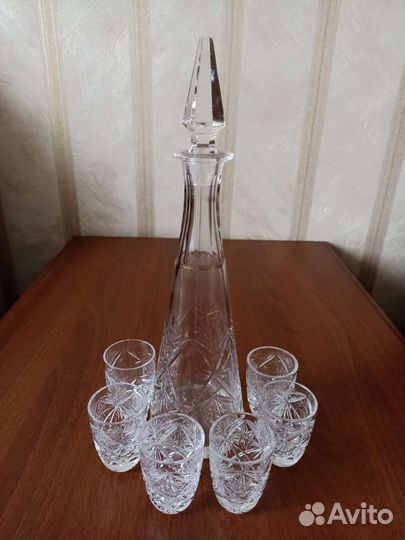 Для водки коньяка графин стопки рюмки хрусталь