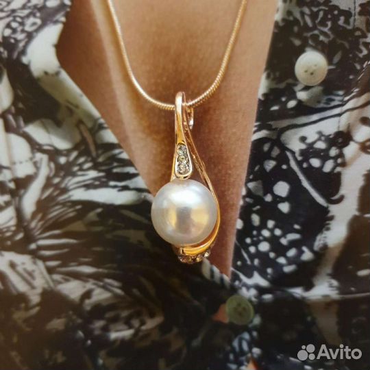 Набор бижутерный серьги+кулон с цепочкой