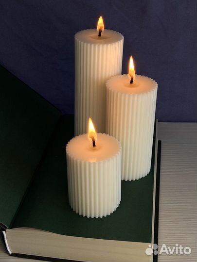 Набор свечей, свадебные свечи столбики