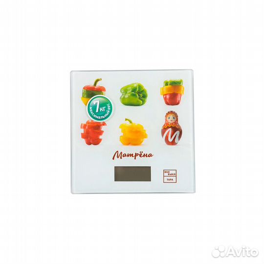 Весы кухонные электронные матрёна ма-033,7кг,перцы