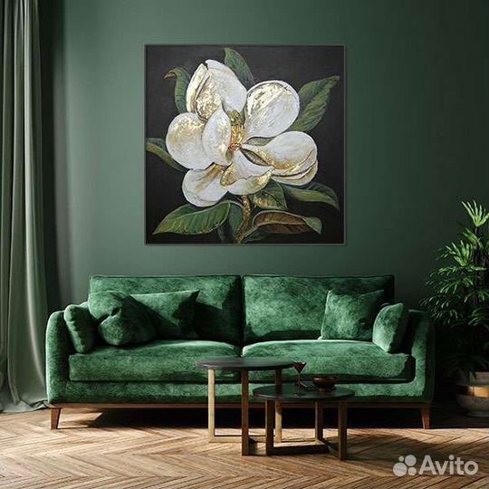 Картина маслом Цветы Магнолия Купить в Москве
