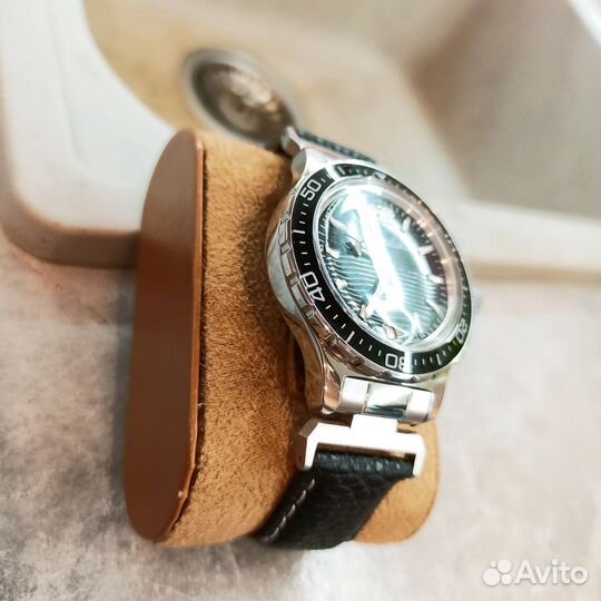 Часы Восток Нептун черные с датой custom