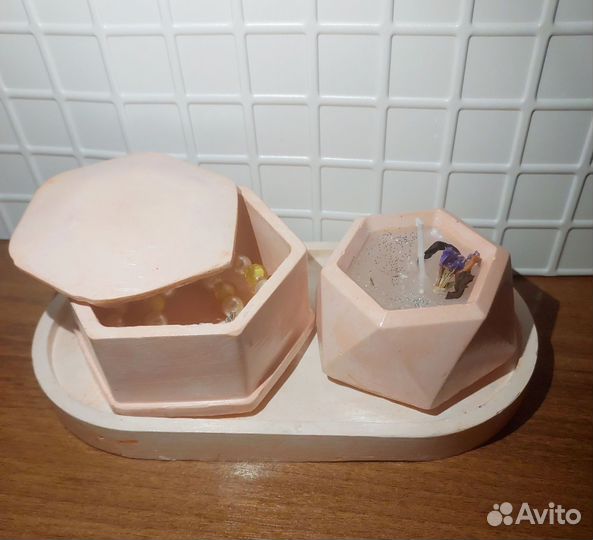 Шкатулка для украшений/Свеча ароматическая