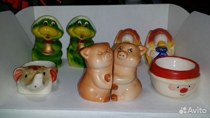 Солонка СССР фарфоровая 9 шт