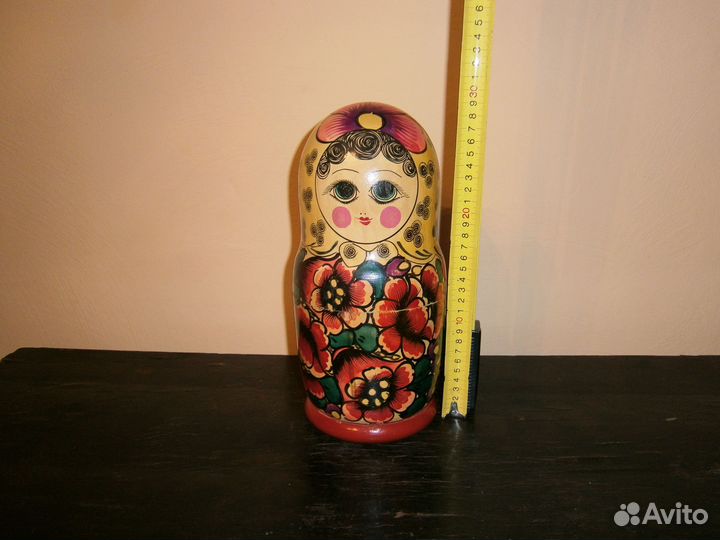 Матрешка 10 штук СССР большая высота 29 см Полхов