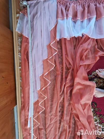 Шторы с ламбрекенами два набора (левый и правый)