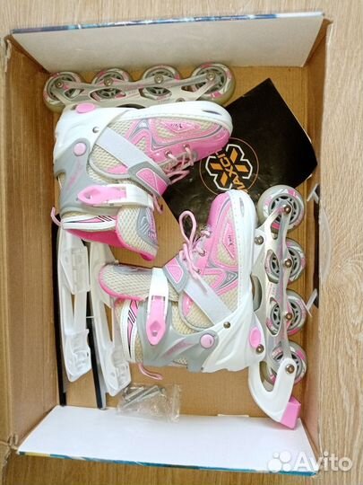 Коньки раздвижные MaxCity с комплектом защиты