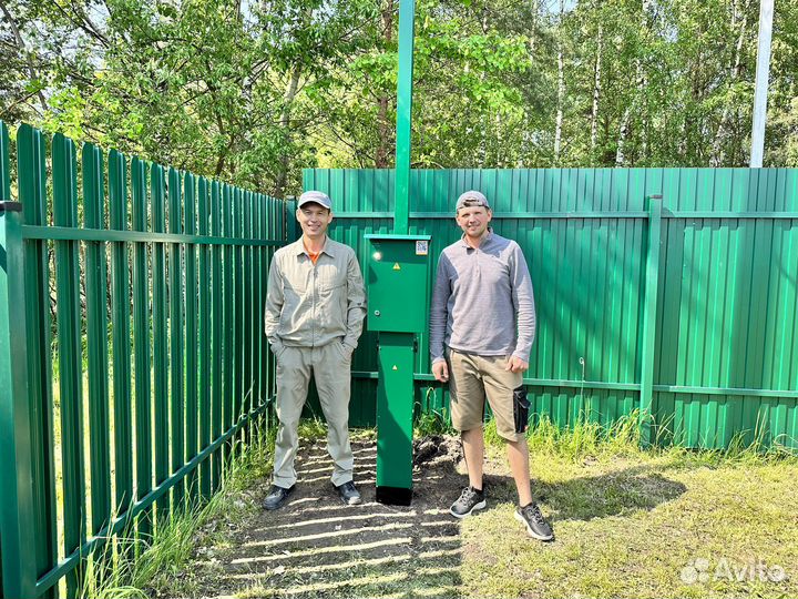 Трубостойка. Подключение электричества