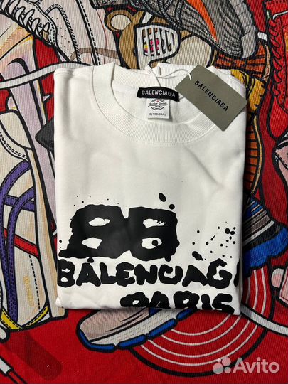 Свитшот Balenciaga белый/черный (в наличии)