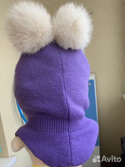 Шапка шлем детская тёплая