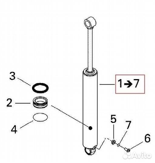 Амортизатор задний (503192207)