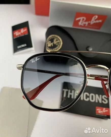 Очки ray ban ferrari пепельные