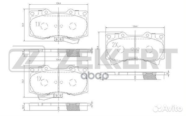 Колодки торм. диск. передн. Hummer H3 05- bs-10