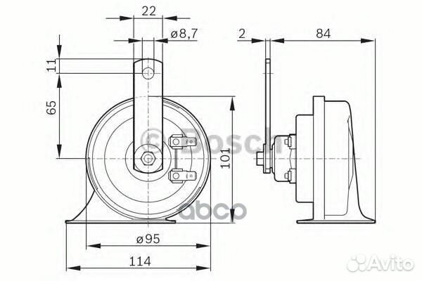Звуковой сигнал 0986AH0507 Bosch