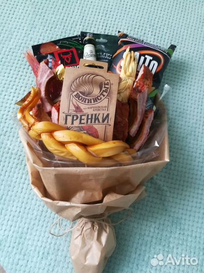 Букет учителю из орехов и сухофруктов