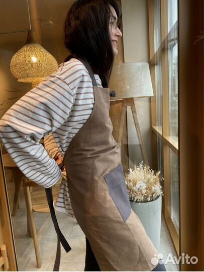 Фартук кухонный лён 100