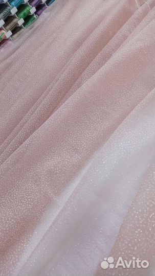 Фатин с лёгким напылением глиттера