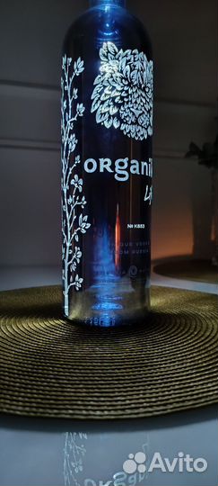 Бутылка стеклянная с подсветкой