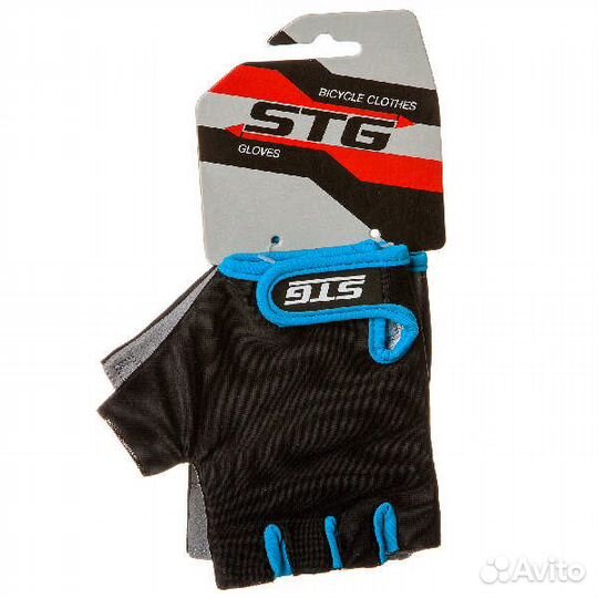 Велоперчатки STG мод.909. быстросъемные с защитной прокладкой,застежка на липучке