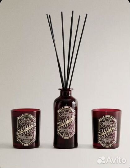 Zara Home gingerbread Набор диффузор + 2 свечи