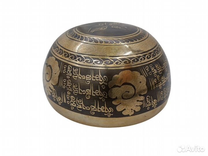 Кованая поющая чаша Om - 17см; нота: Соль; 196 гц