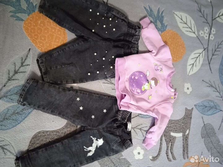 Детские вещи на девочку пакетом 80