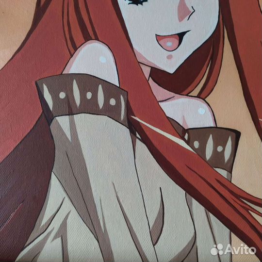 Картина маслом Аниме на Заказ Девушка Волчица