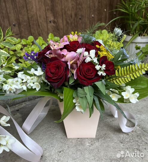 Коробка с цветами