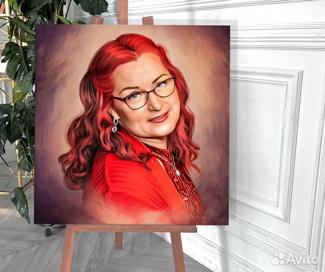 Портрет по фото на холсте