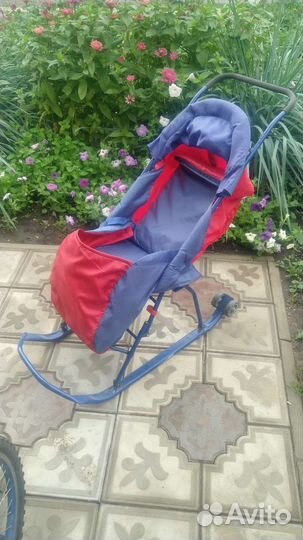 Детские санки коляска бу