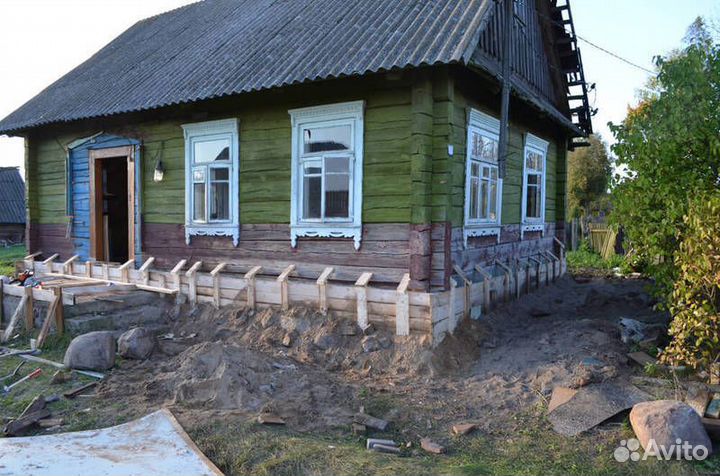 Замена нижних венцов дома