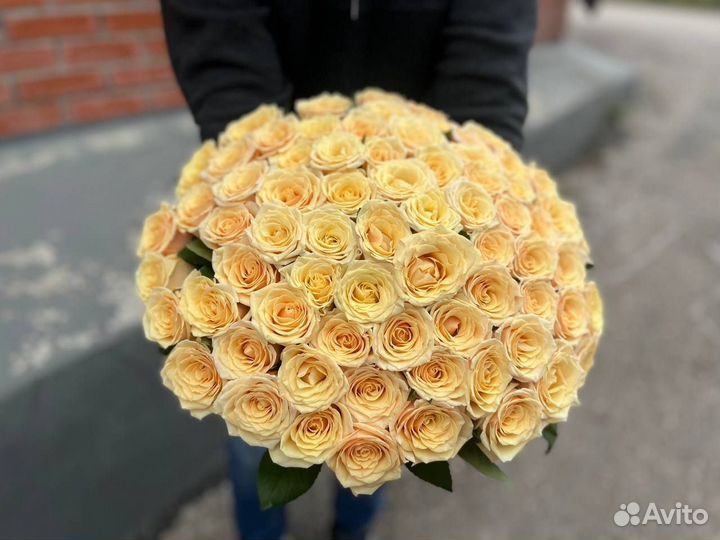 51 роза из свежей Голландской розы с доставкой