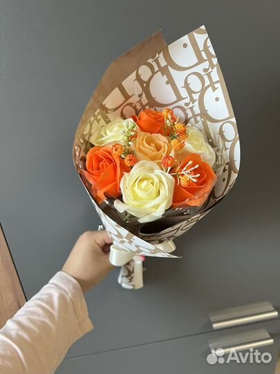 Букет из мыльных роз, на 1 сентября