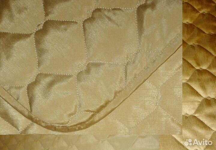 Покрывало - плед золотистый стеганный Новый 2шт