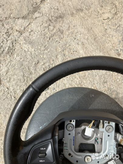 Кожаный руль на kia rio