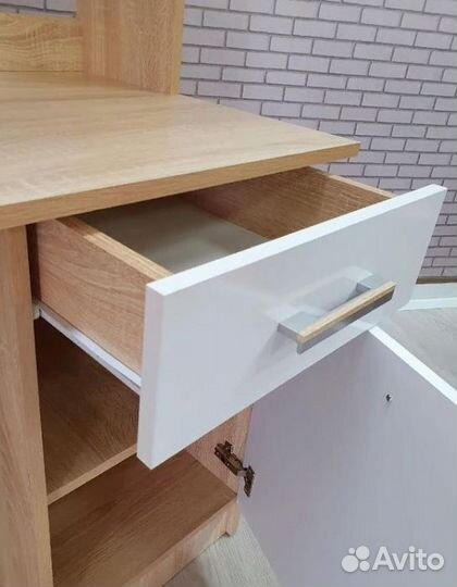 Стол пкс-2 дуб сонома / белый глянец