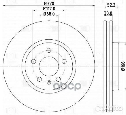 Диск торм. для а/м Audi A4 (07) /A5 (07) /Q5 (08)