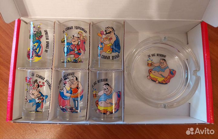 Подарочный набор для мужчин. Рюмки 6шт. пепельница